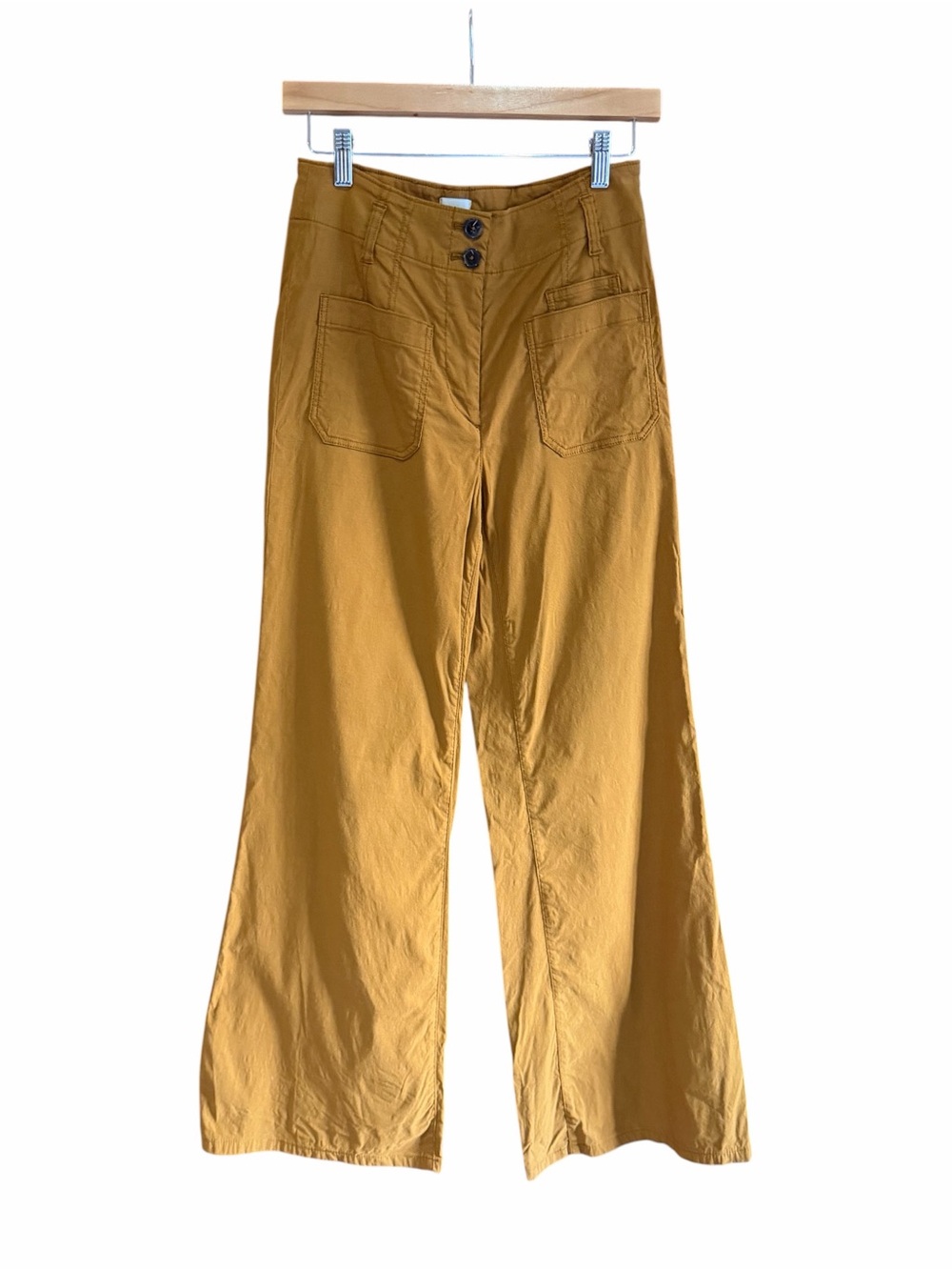 MAEVE The Junie High-Rise Flare Pants Bronze Magic Fabric 26 - Picture 5 of 16
